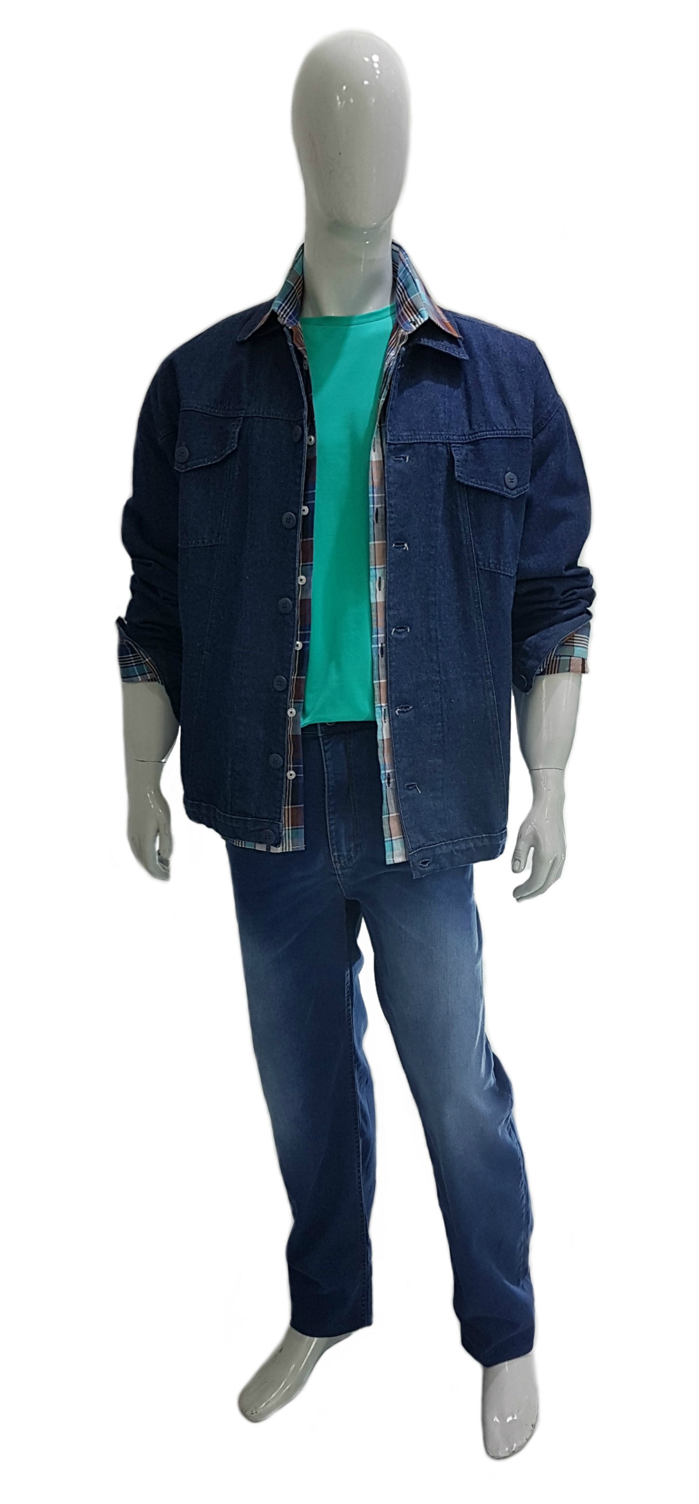 Jaqueta Plus Size Jeans Ref 01732