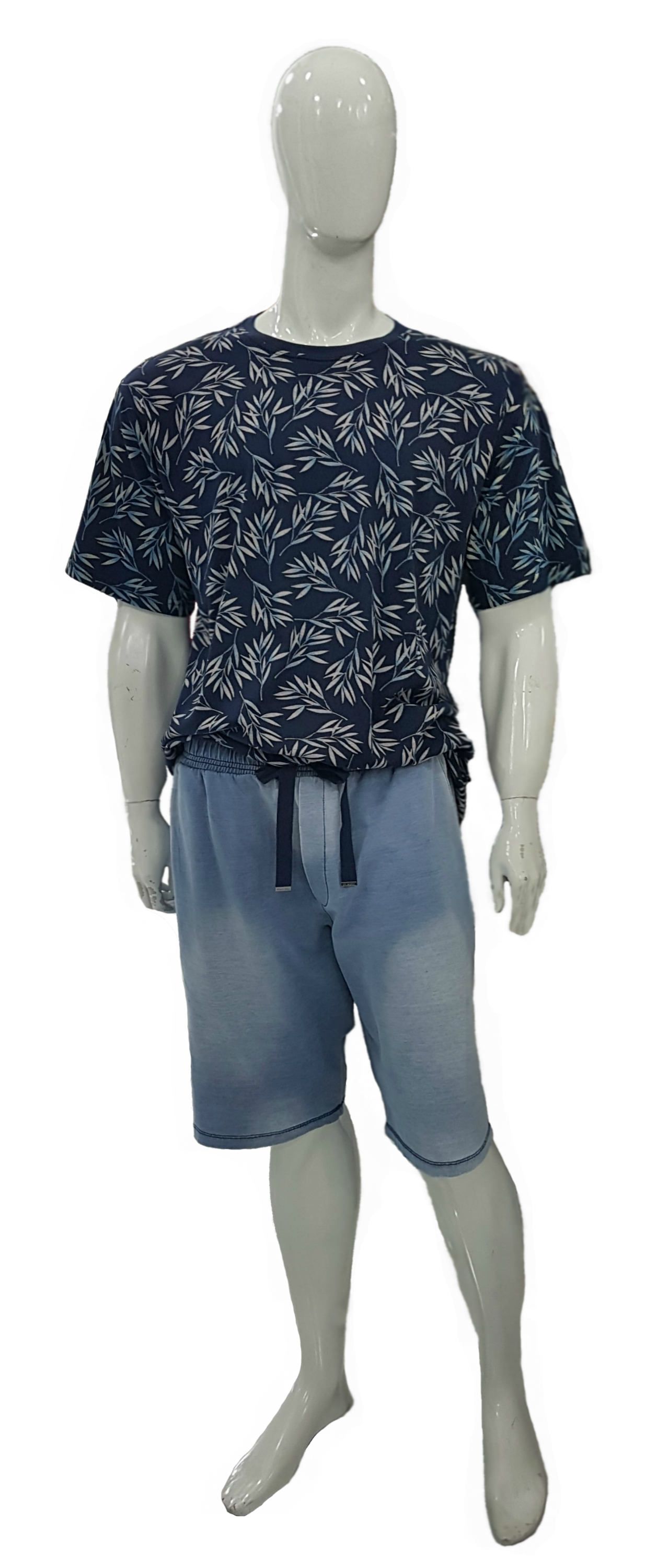 Camiseta Plus Size Floral Ref 02889 / Bermuda Plus Size MoleJeans Ref 02895