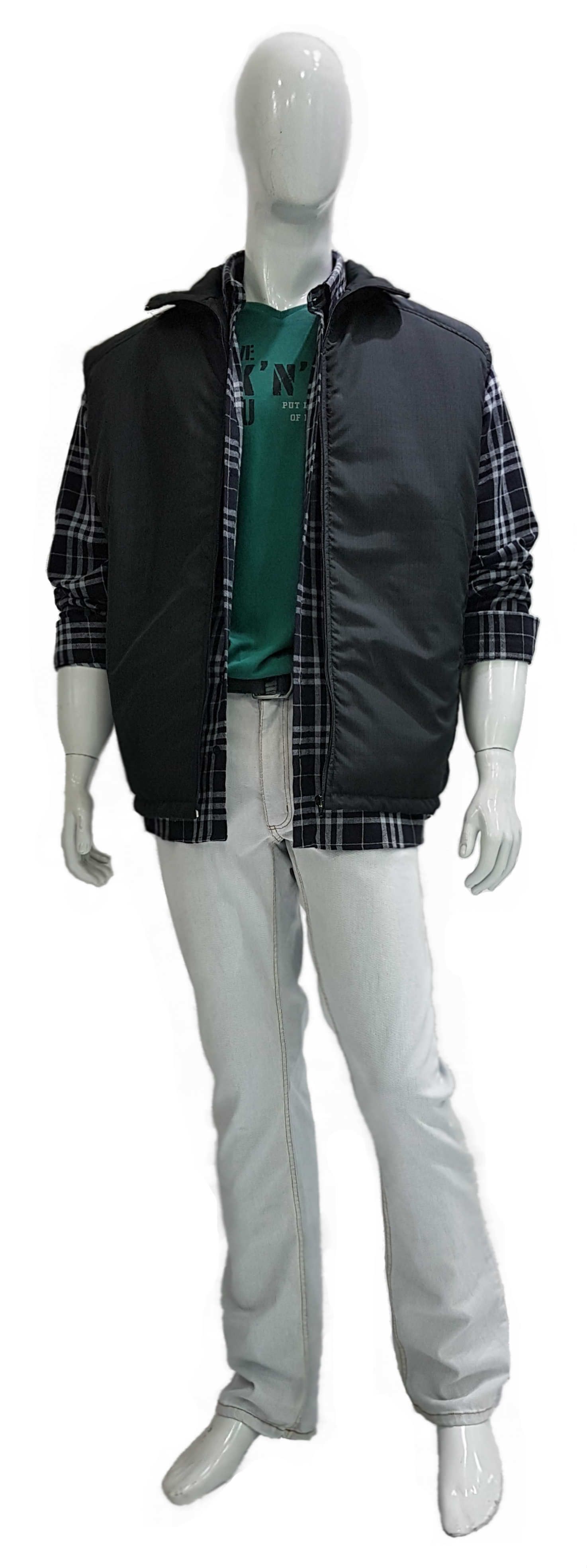 Camisa Plus Size de Flanela Ref 02779 / Colete Plus Size Ref 02802 / Calça Plus Size Jeans Ref 02962