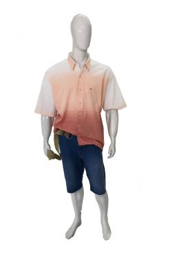 Camisa Plus Size de Algodão Ref 02903 / Bermuda Plus Size Jeans Ref 02604